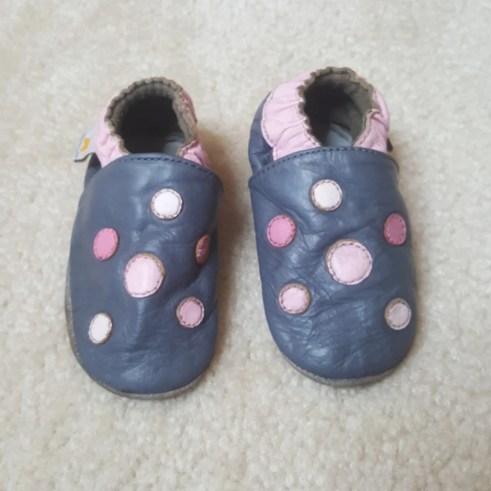 Mini Star Leather Shoes Booties Moccasins Sz 6-12M
